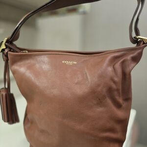 Coach Tan Leather Shoulder Bag